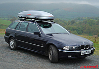Kamei 450 roof box and bars package deal